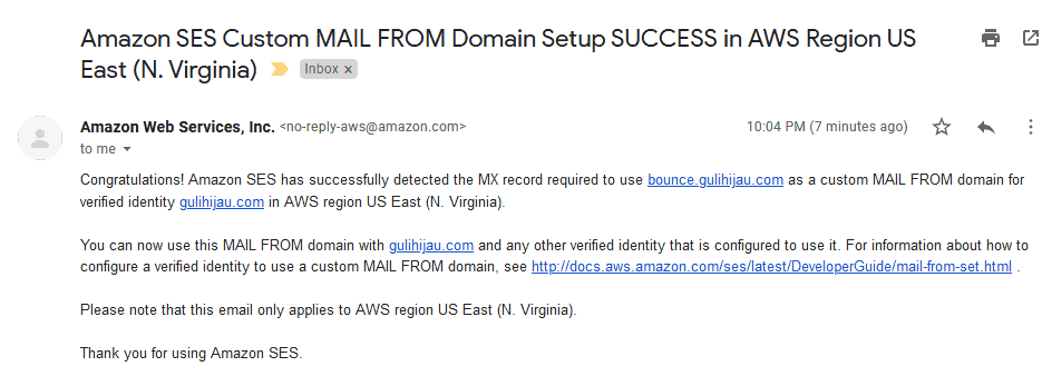 Amazon Ses Mail From 5
