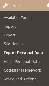 Export Personal Data 2